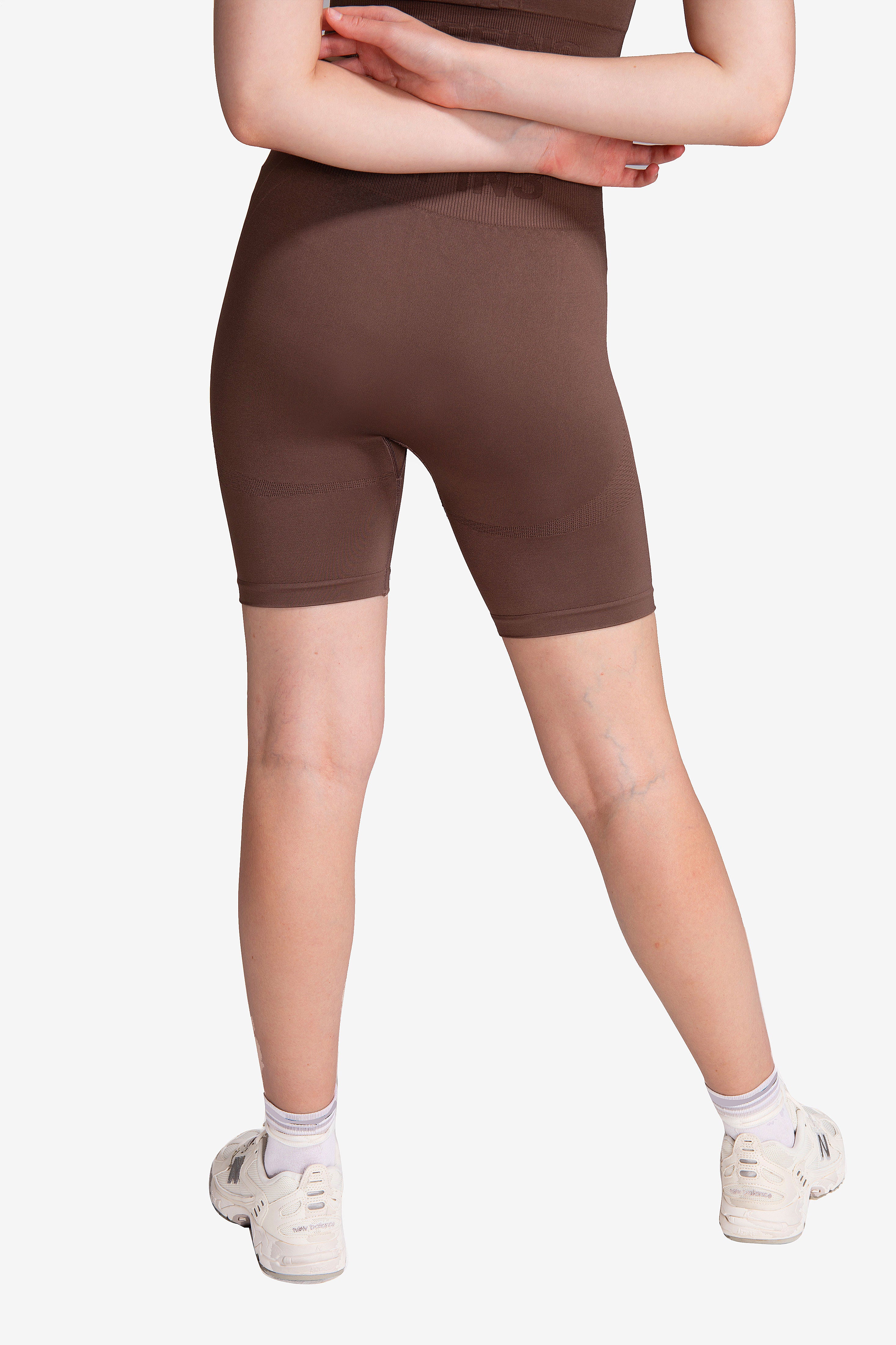 Comfy Seamless Workout Shorts Chocolate Brown