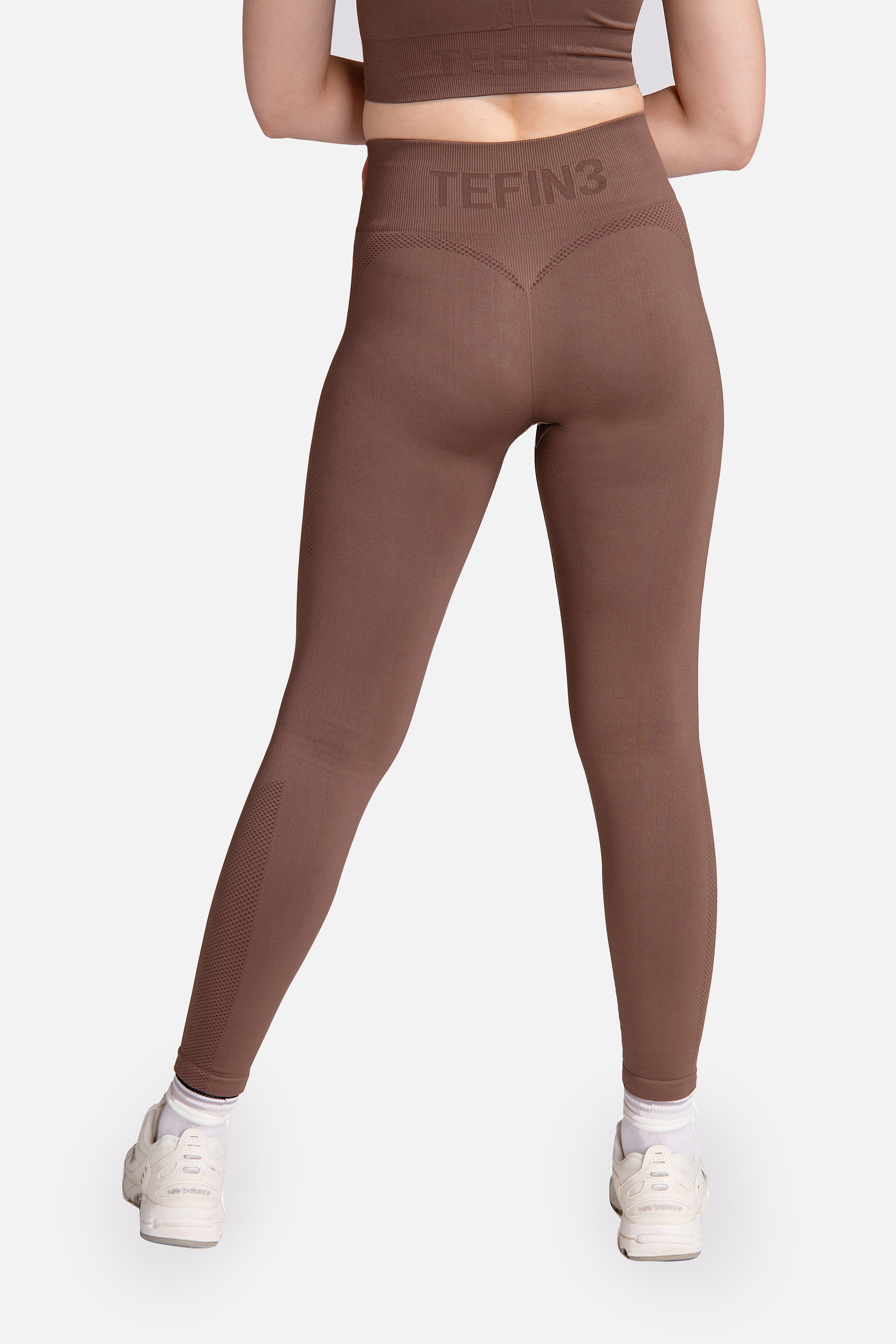 TEFIN3 Comfy Seamless Leggings Brown  (2)