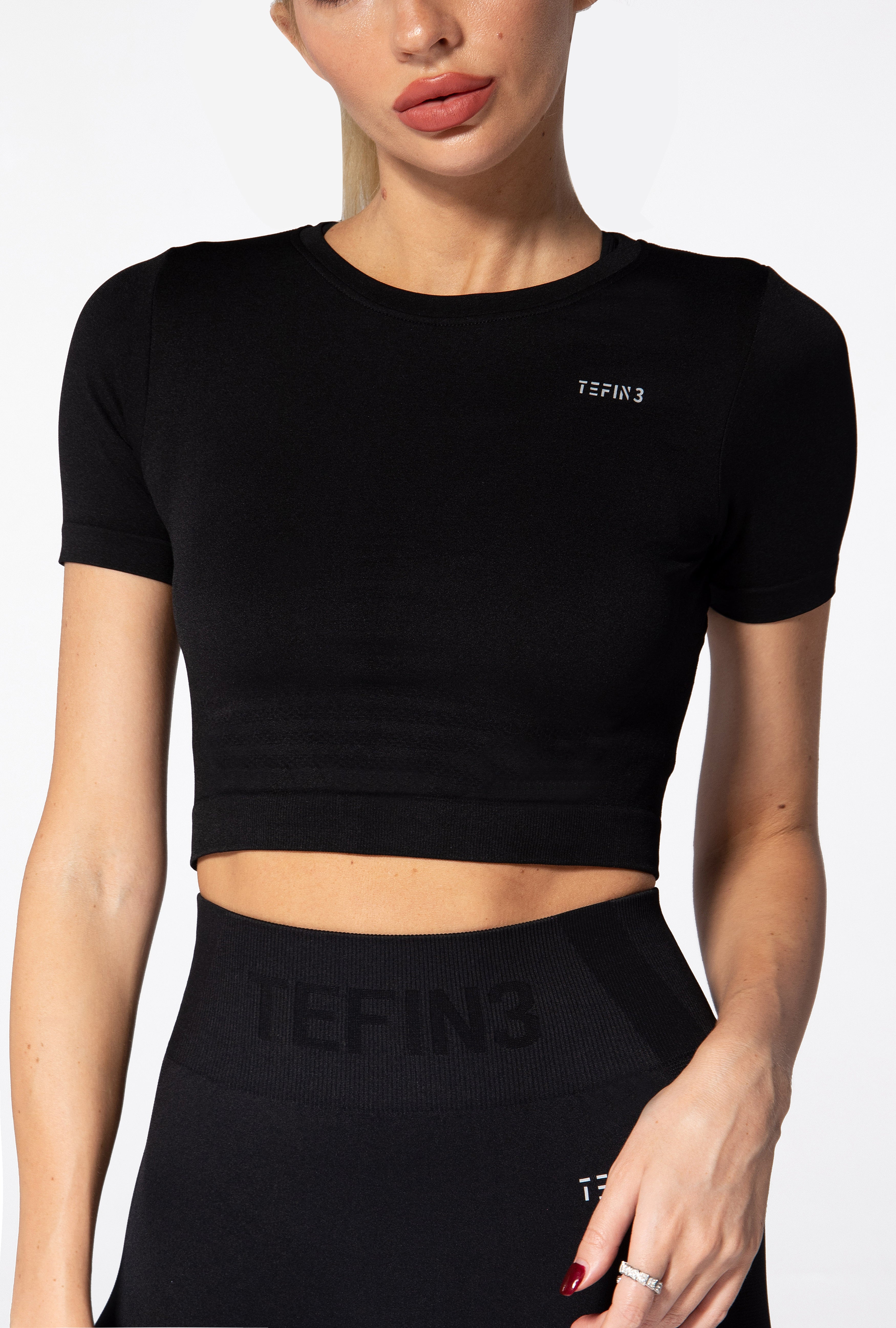 Comfy Seamless Tops Short Sleeve Black(3)