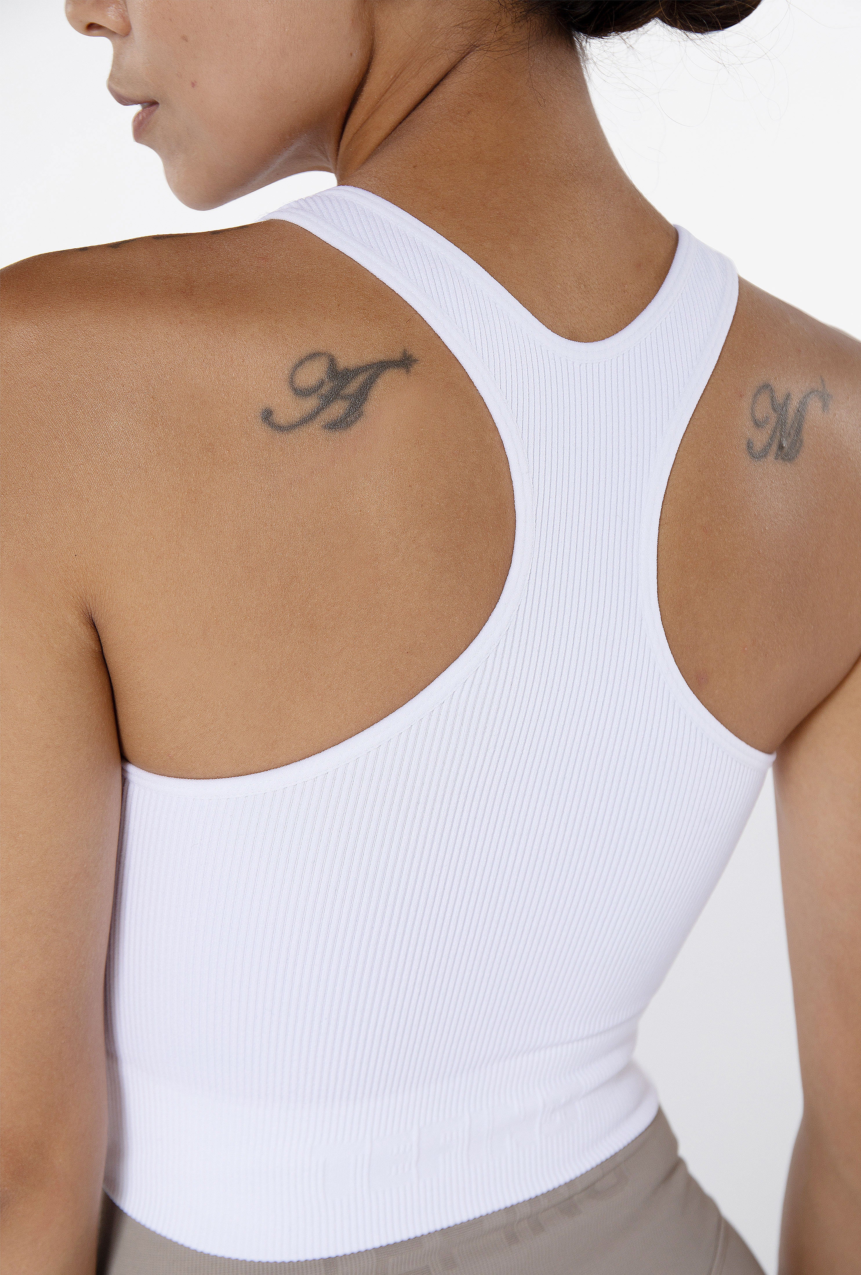 TEFIN3 Comfy Seamless Sports Bra V-shaped White (4)