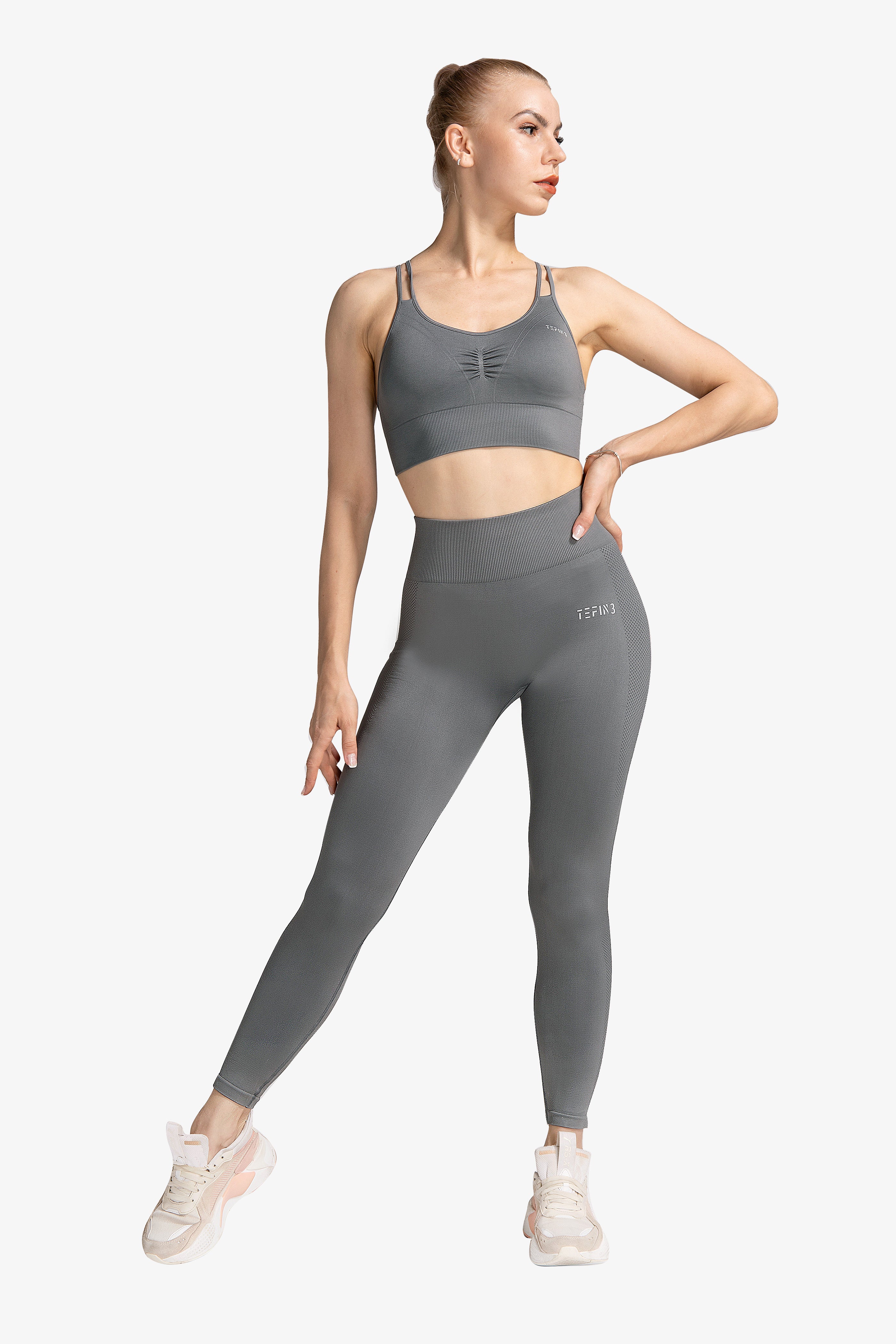 TEFIN3 Comfy Seamless Sports Bra Grey (7)