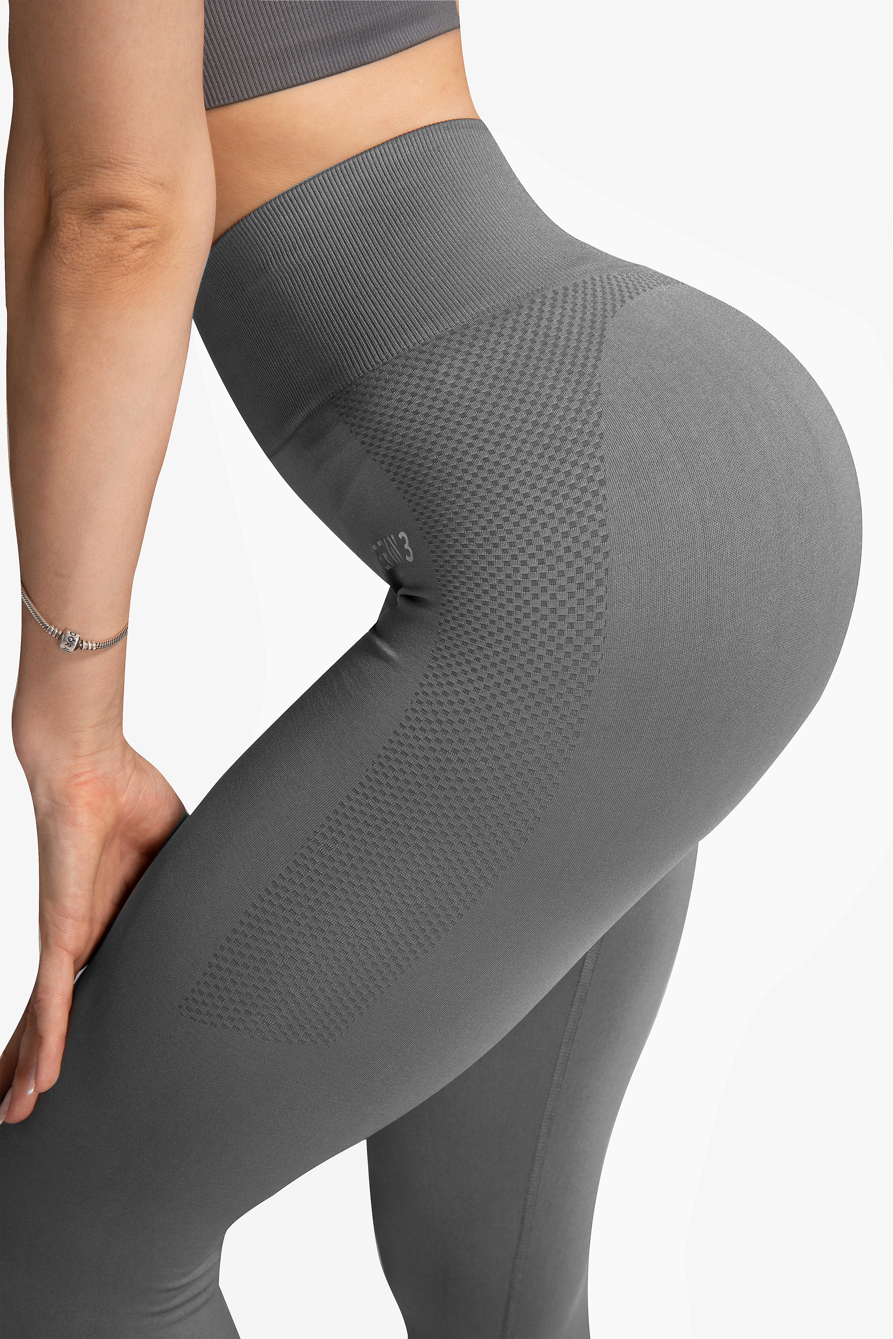 TEFIN3 Comfy Seamless Leggings Grey (2)