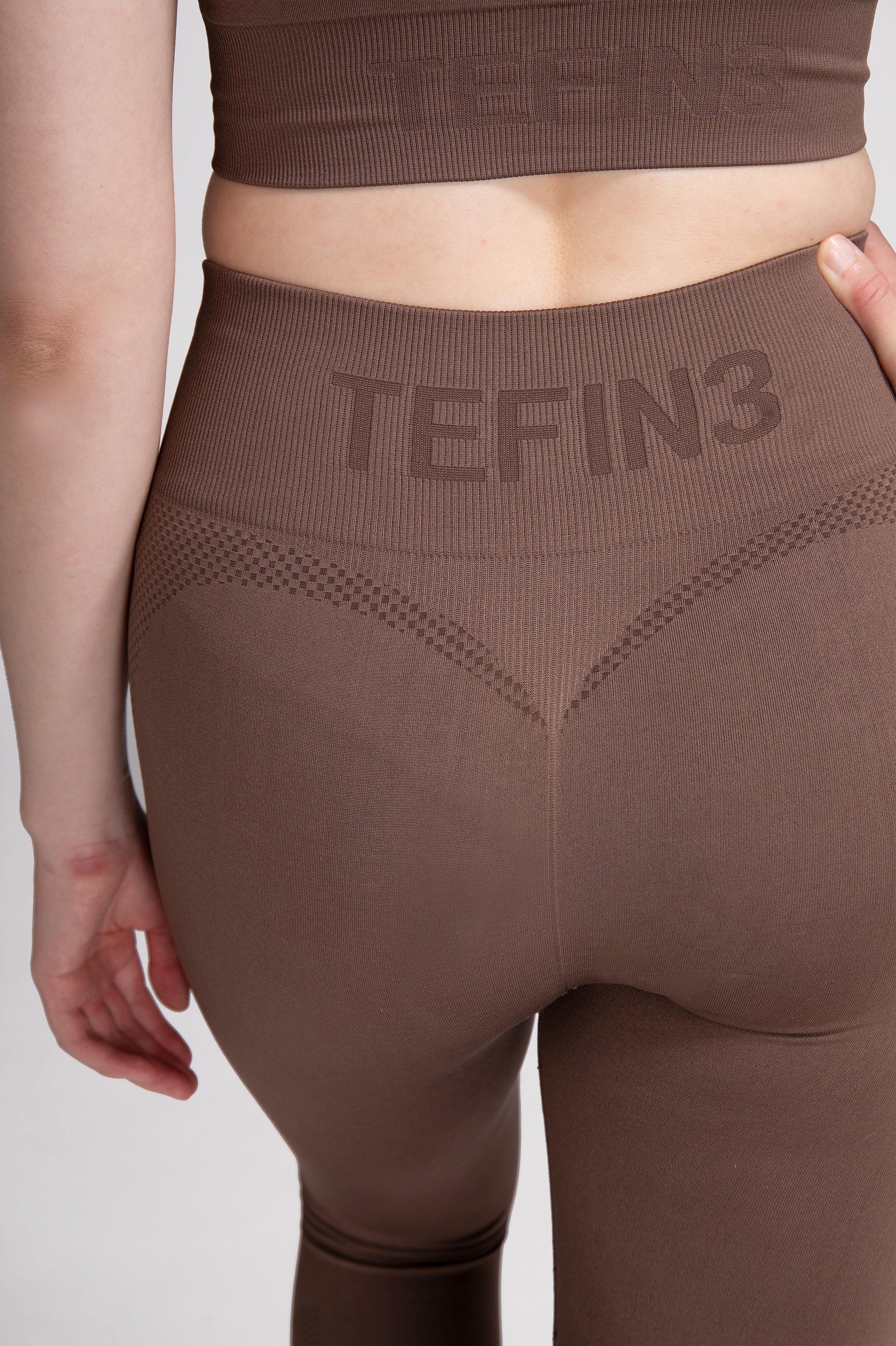 Comfy High Waisted Seamless Leggings Chocolate Brown