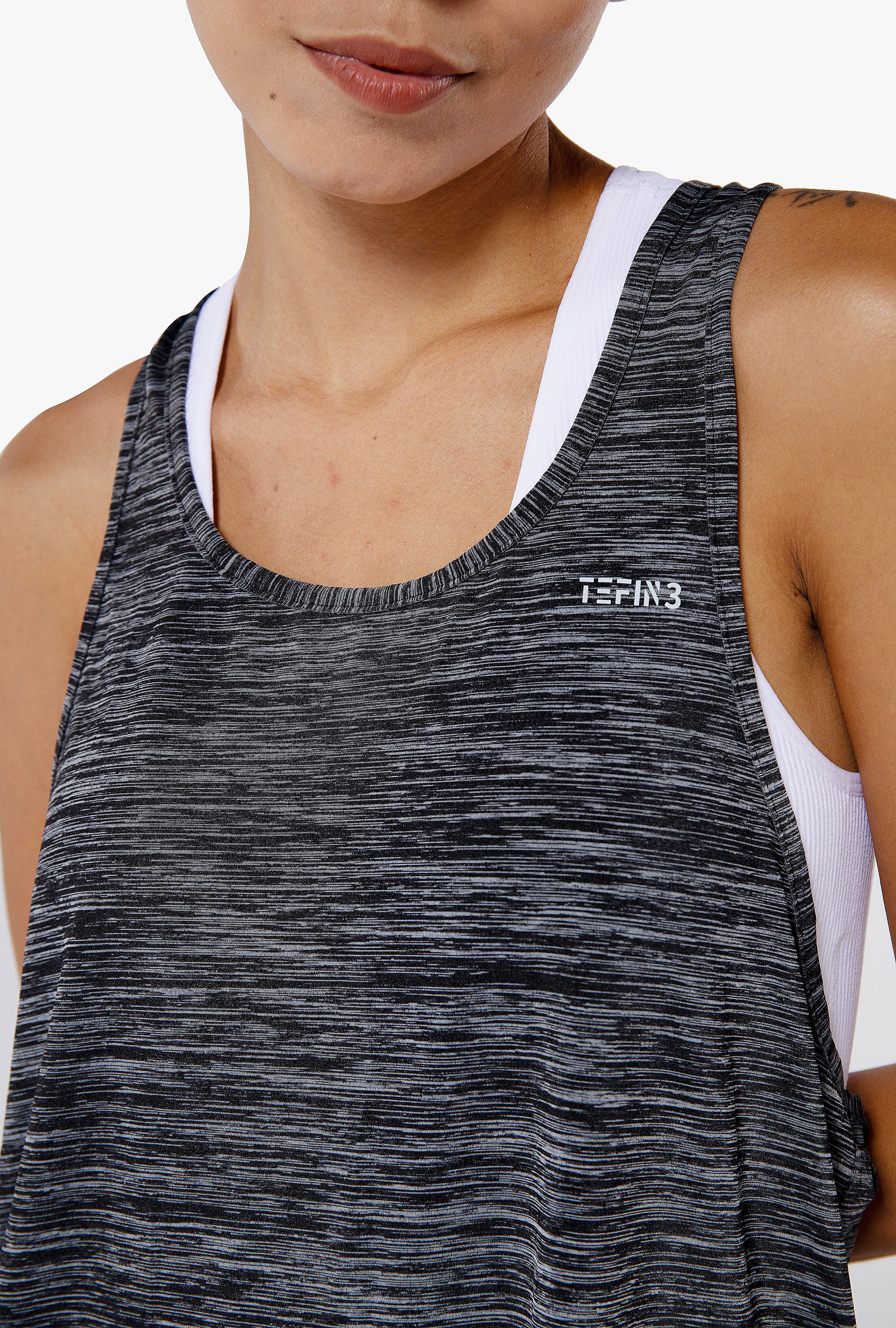 Training Tank Top Drop Arm Dark Grey（1）