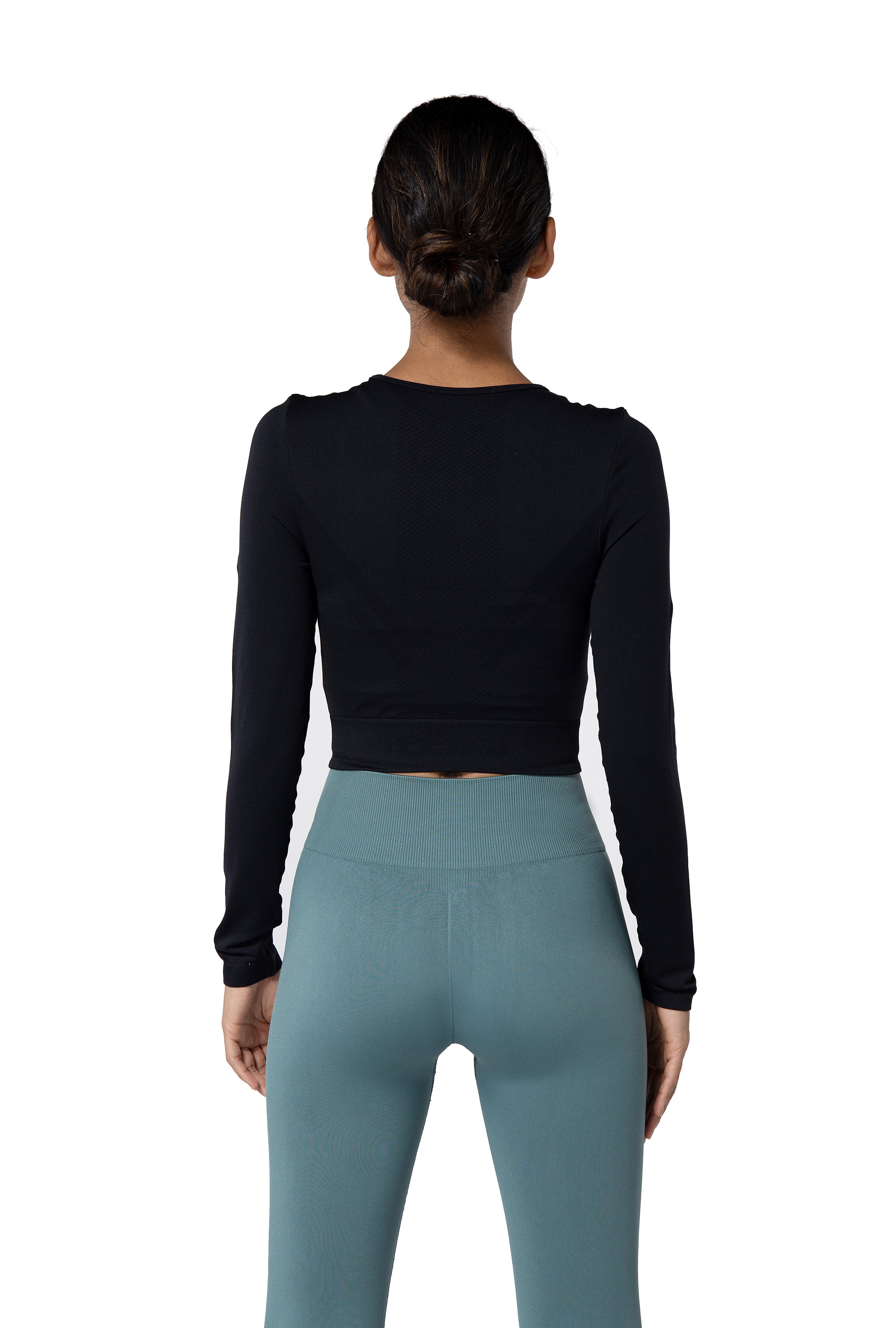 Comfy Seamless Tops Long Sleeve Black (7)